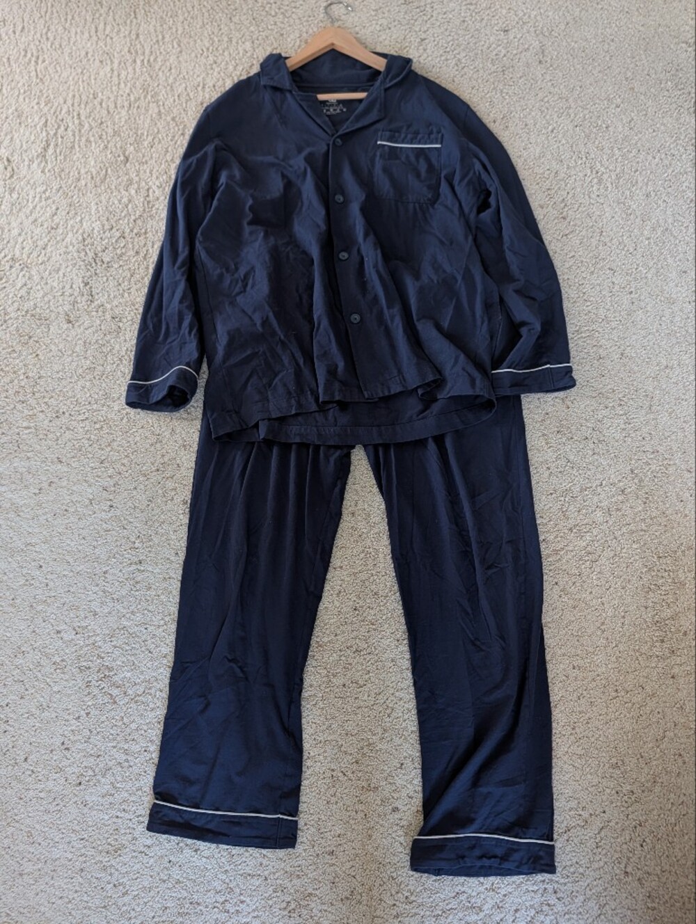Men's Black Relaxed Button-Front Jacket And Pants